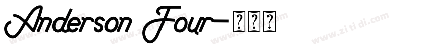 Anderson Four字体转换